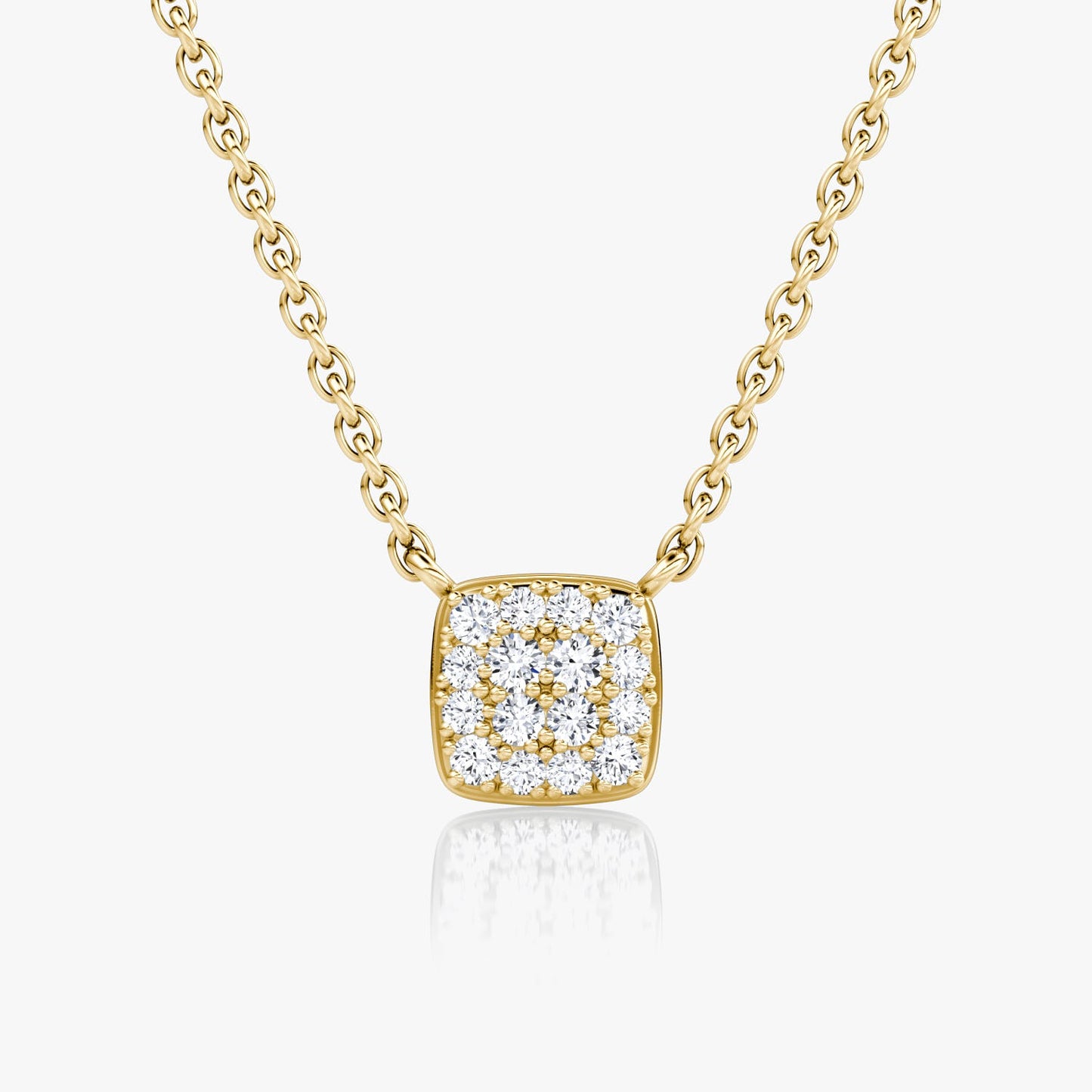 0.10 TCW Round CVD F/VS Diamond Necklace