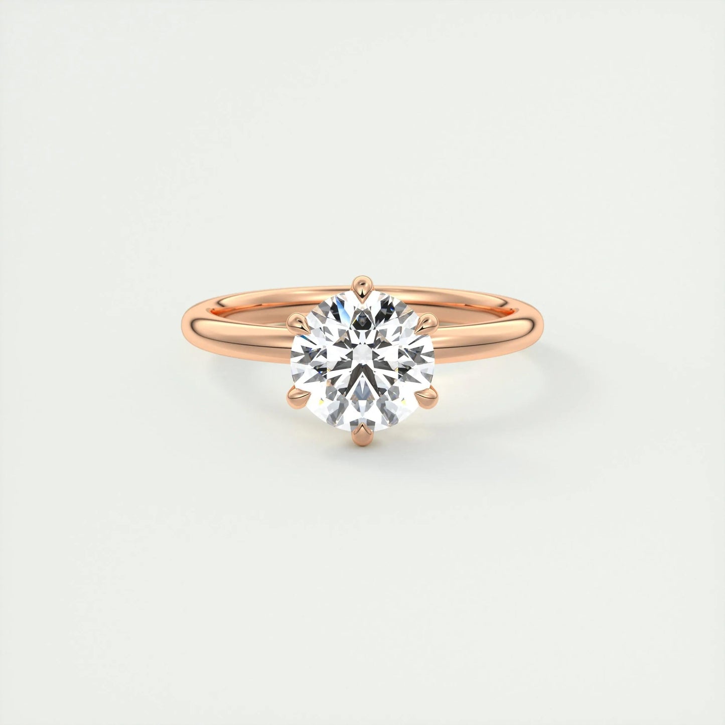 1.5 CT Round Solitaire CVD F/VS1 Diamond Engagement Ring