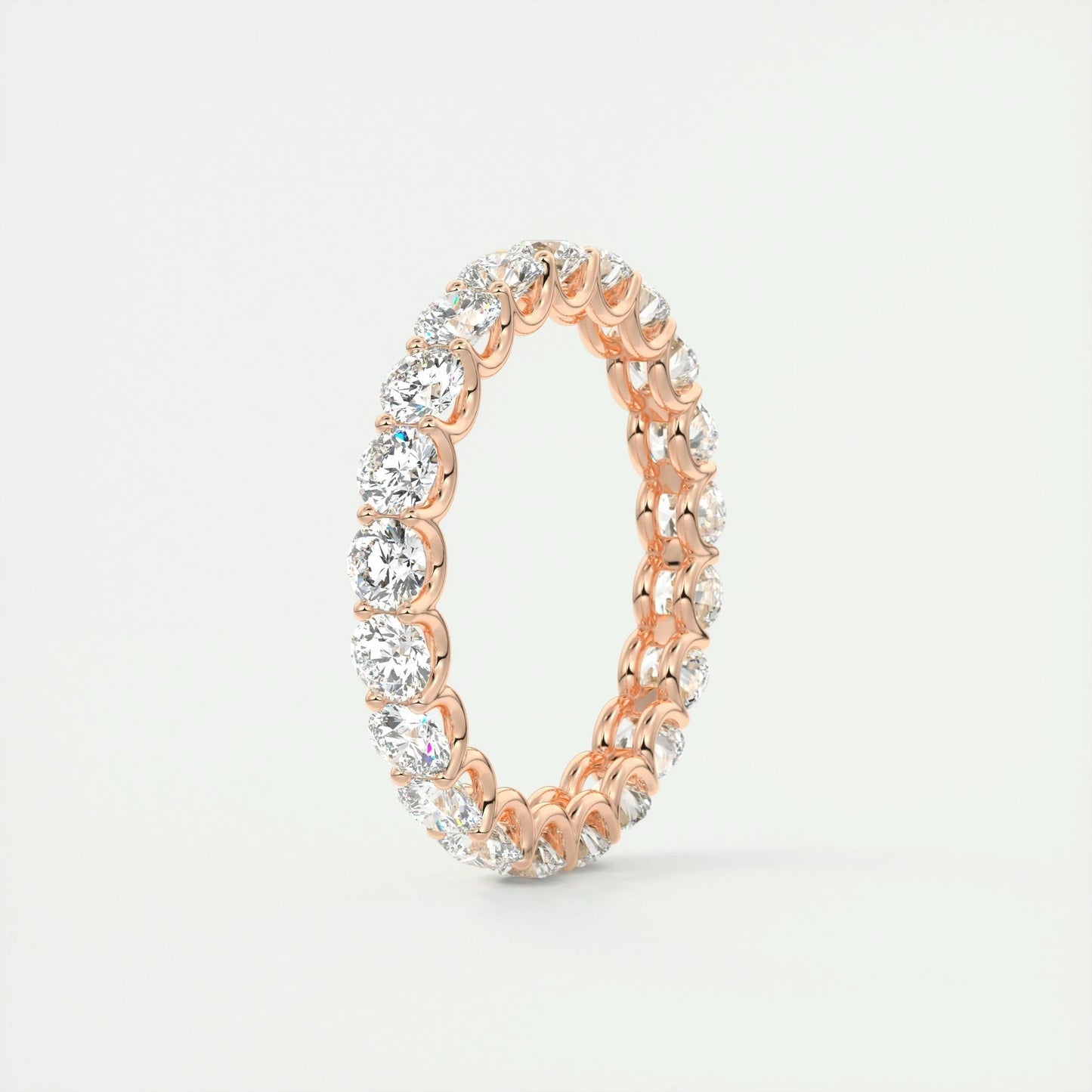 2.1 CT Round Full Eternity CVD EF/VVS Diamond Wedding Band