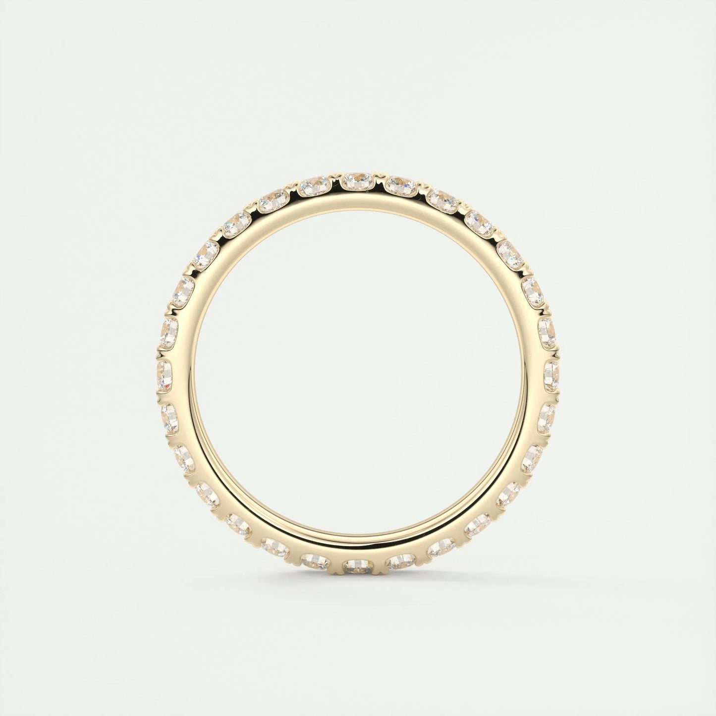 0.84 CT Round Full Eternity CVD EF/VVS Diamond Wedding Band
