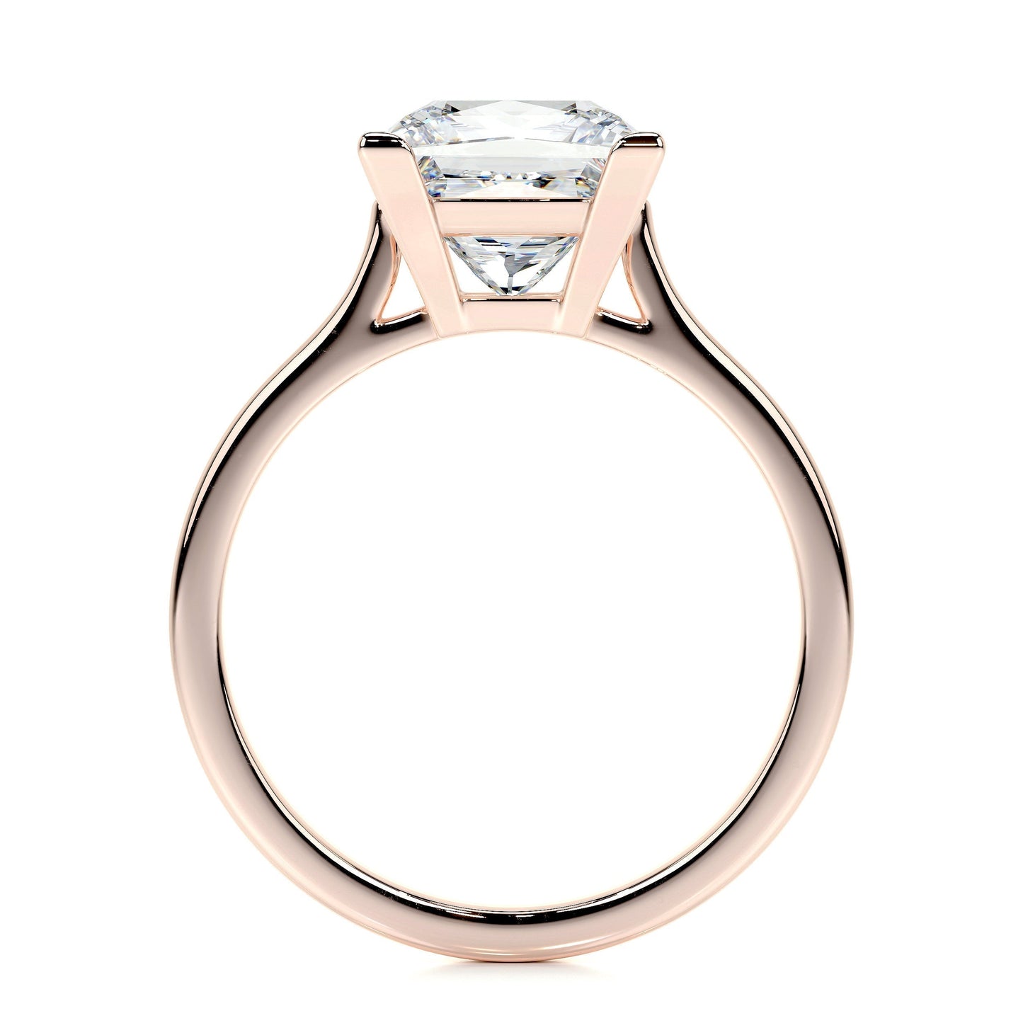 3.0 CT Princess Solitaire CVD F/VS2 Diamond Engagement Ring