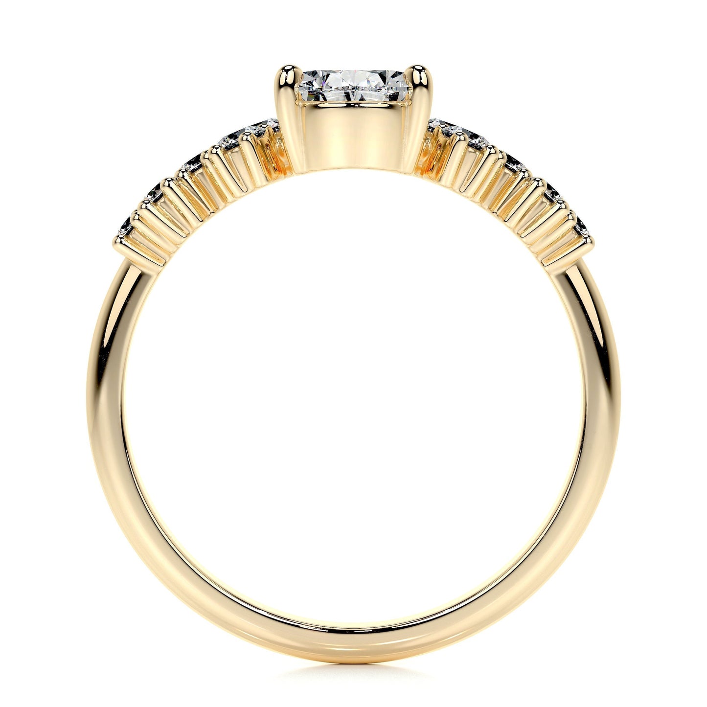 1.0 CT Pear Cluster CVD E/VS2 Diamond Engagement Ring