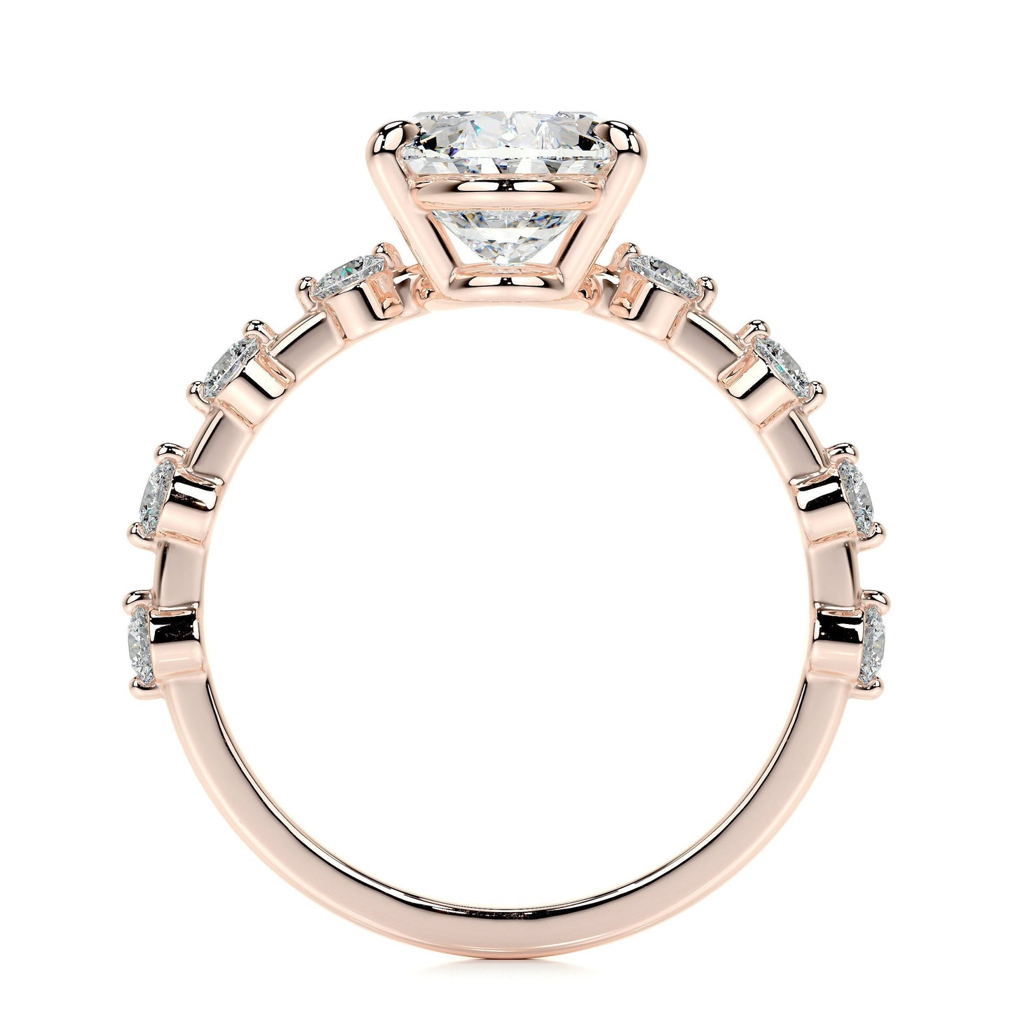 3.0 CT Oval Solitaire CVD E/VS1 Diamond Engagement Ring