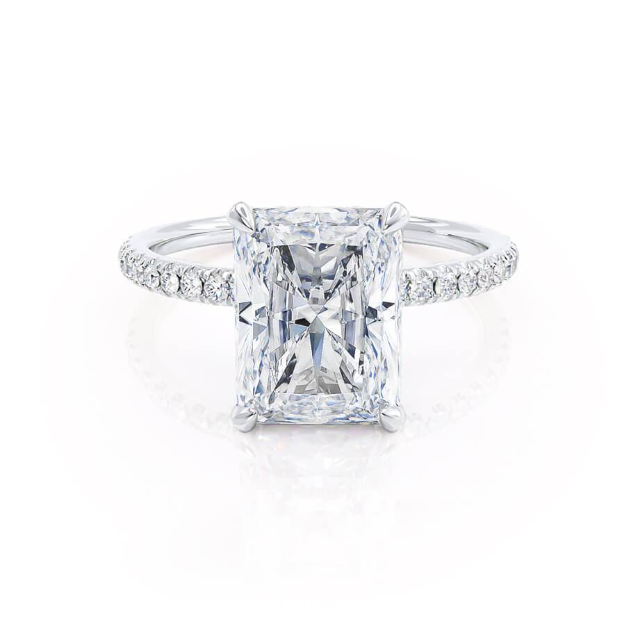 1.50 CT Radiant Hidden Halo CVD F/VVS1 Diamond Engagement Ring