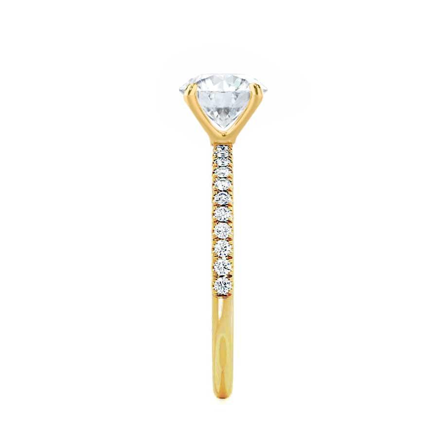 0.90 CT Oval Pave Setting CVD G/VVS2 Diamond Engagement Ring
