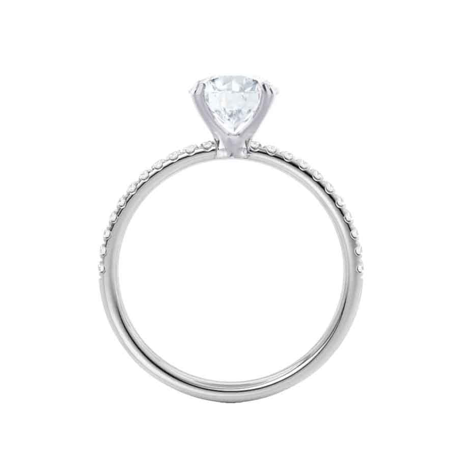 0.80 CT Cushion Pave Setting CVD F/VS1 Diamond Engagement Ring