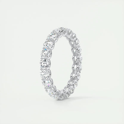 2.1 CT Round Full Eternity CVD EF/VVS Diamond Wedding Band