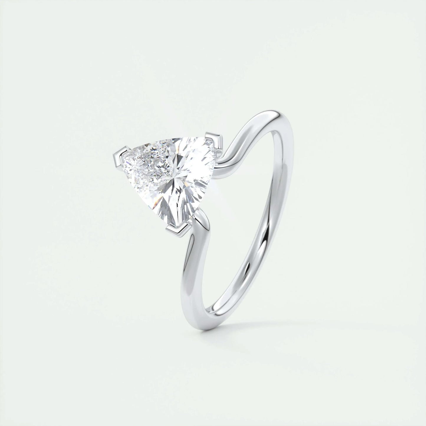 1.5 CT Trillion Solitaire CVD F/VS1 Diamond Engagement Ring