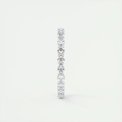 0.69 CT Round EF- VVS Diamond Full Eternity Bubble Wedding Band