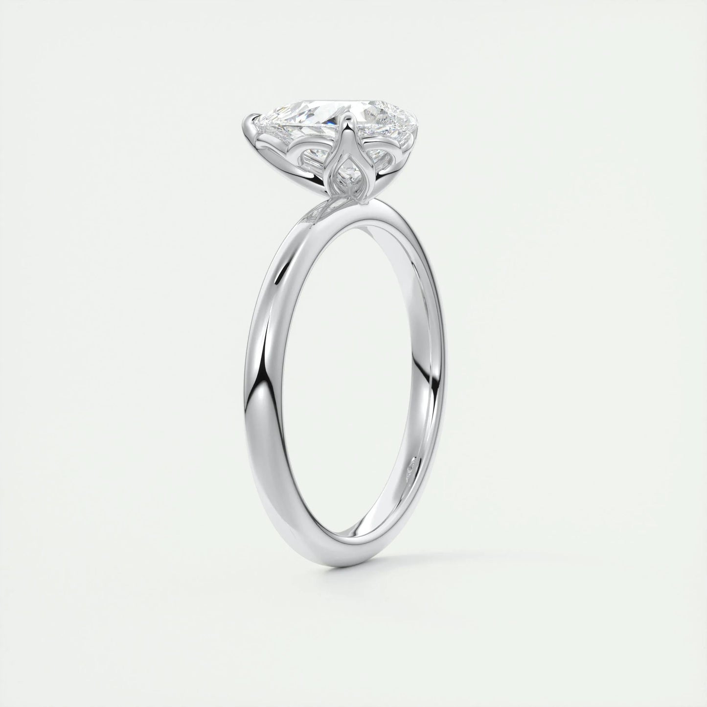 2 CT Pear Solitaire CVD F/VS1 Diamond Engagement Ring