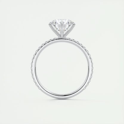 2 CT Round Solitaire CVD F/VS1 Diamond Engagement Ring