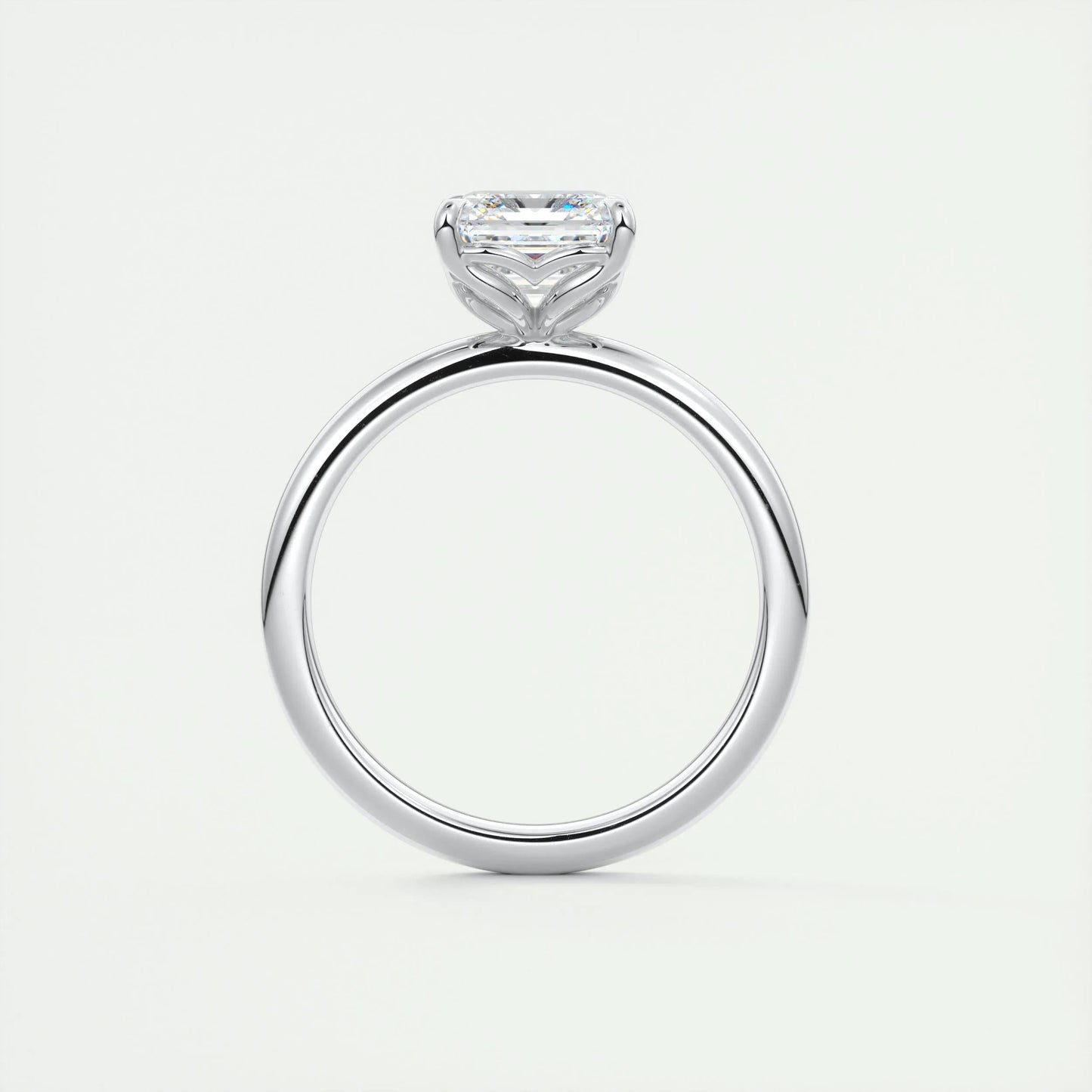 2 CT Asscher Solitaire CVD F/VS1 Diamond Engagement Ring