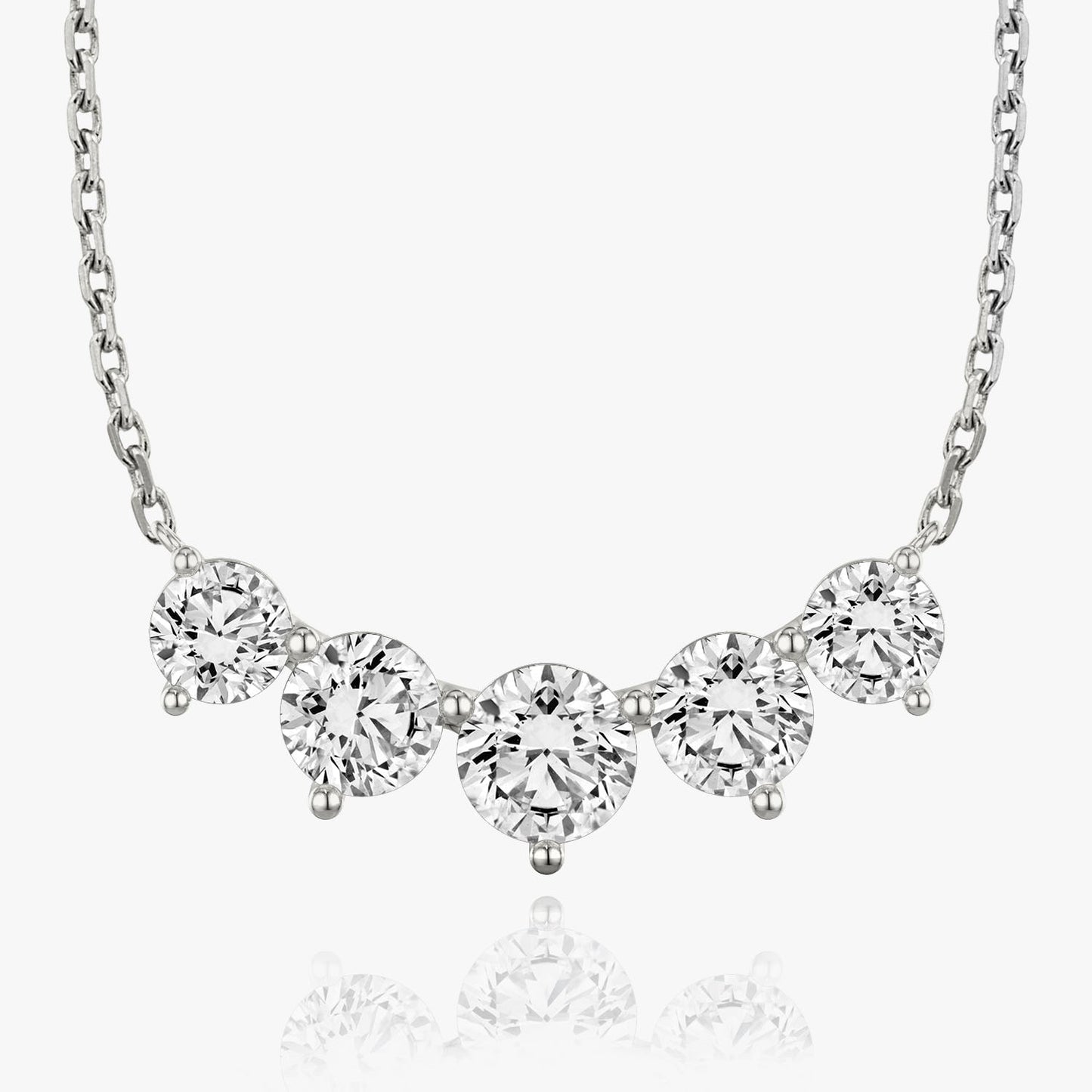 3.50 TC Round CVD F/VS Diamond Necklace