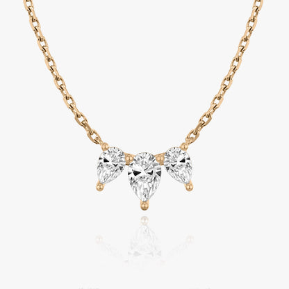 1.0 TCW Pear CVD F/VS Diamond Necklace