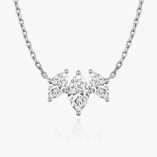 1.0 TCW Marquise CVD F/VS Diamond Necklace