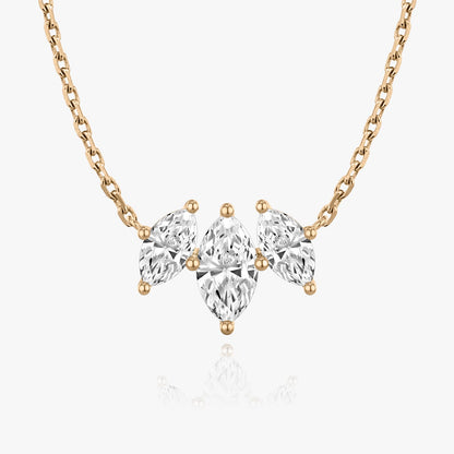1.0 TCW Marquise CVD F/VS Diamond Necklace