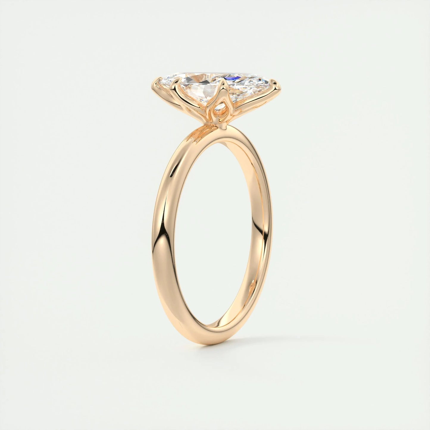 1.5 CT Marquise Solitaire CVD F/VS1 Diamond Engagement Ring