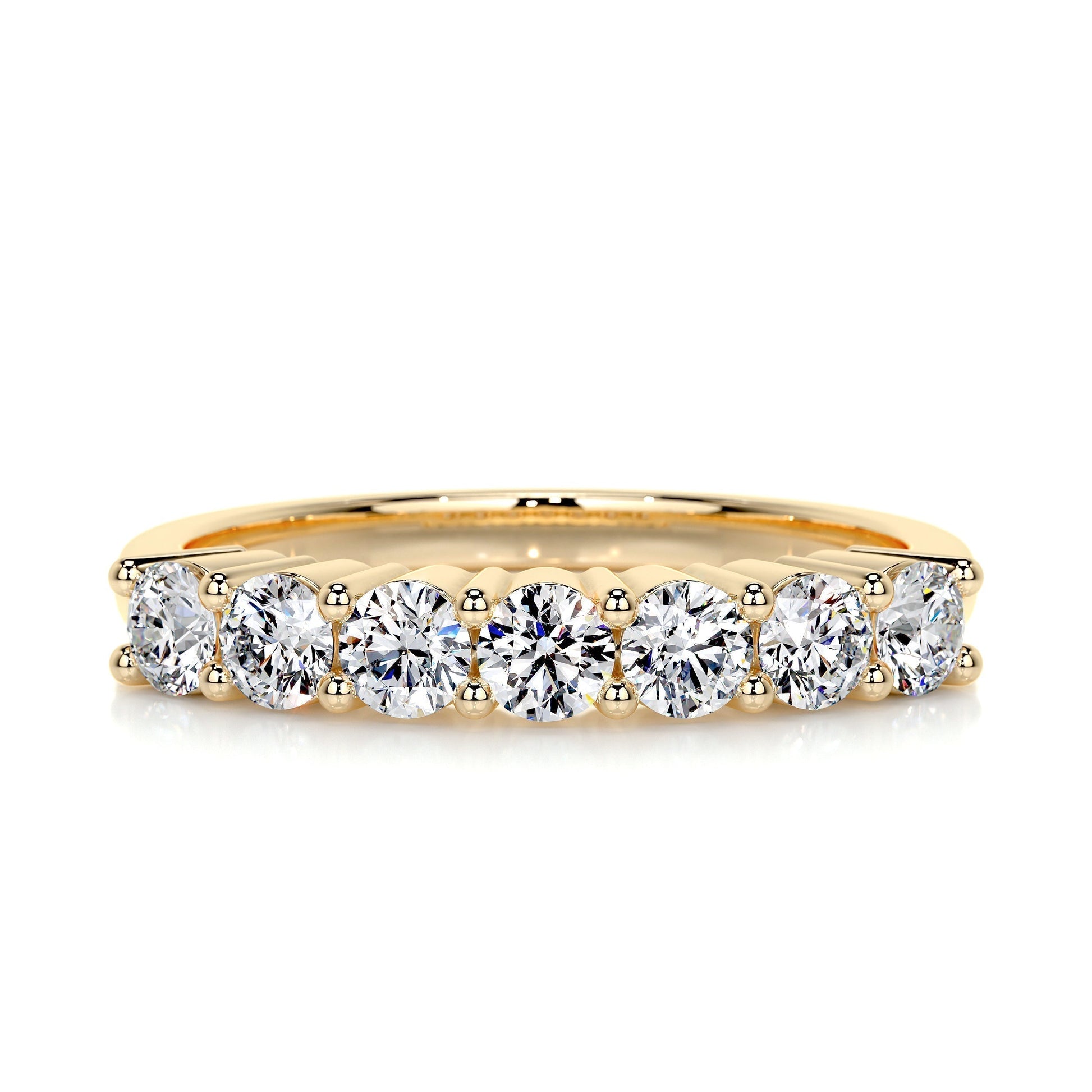 0.75ct Round EF- VVS Diamond Half Eternity Stackable Wedding Band