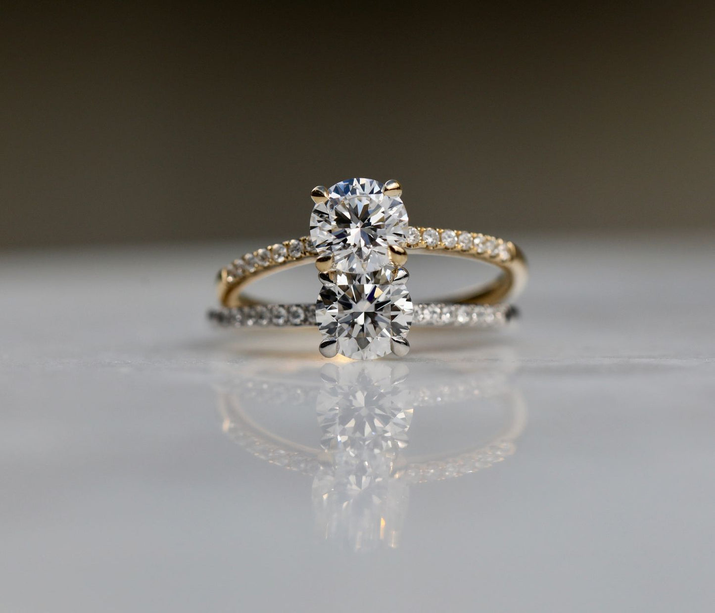 0.85 CT Round Solitaire CVD E/VS1 Diamond Engagement Ring