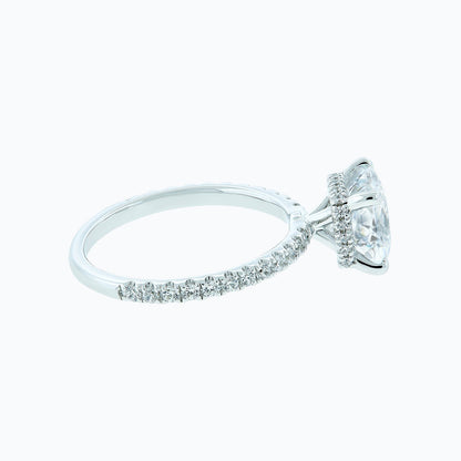 2.0 CT Cushion Hidden Halo CVD F/VS2 Diamond Engagement Ring
