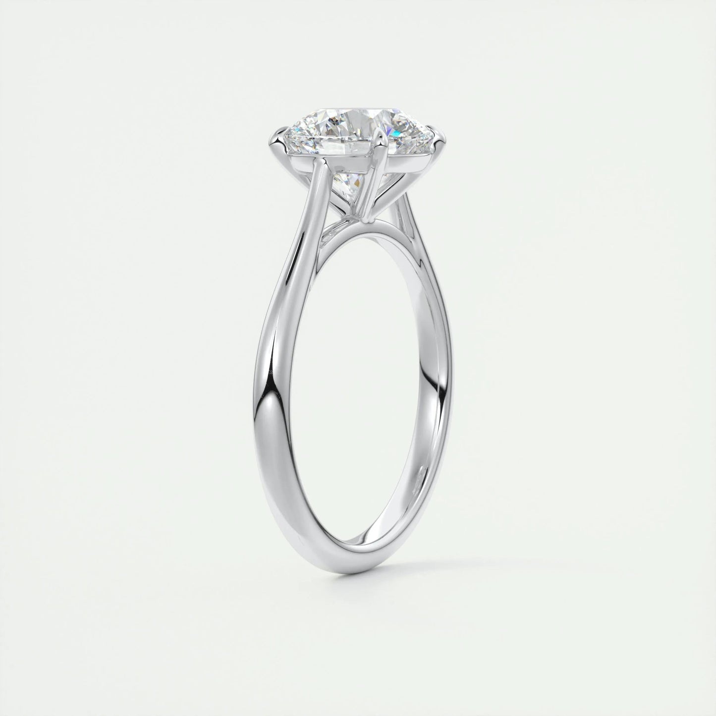 2 CT Round Solitaire CVD F/VS1 Diamond Engagement Ring