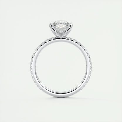 2 CT Pear Solitaire CVD F/VS1 Diamond Engagement Ring