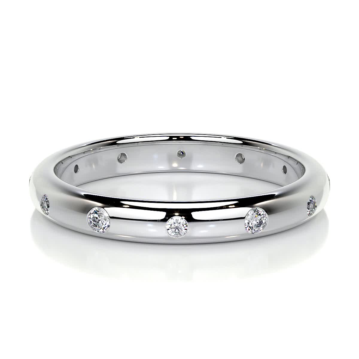 0.18ct Round EF- VVS Diamond Stackable Wedding Band