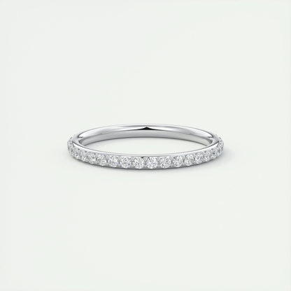 0.74 CT Round Full Eternity CVD EF/VVS Diamond Wedding Band