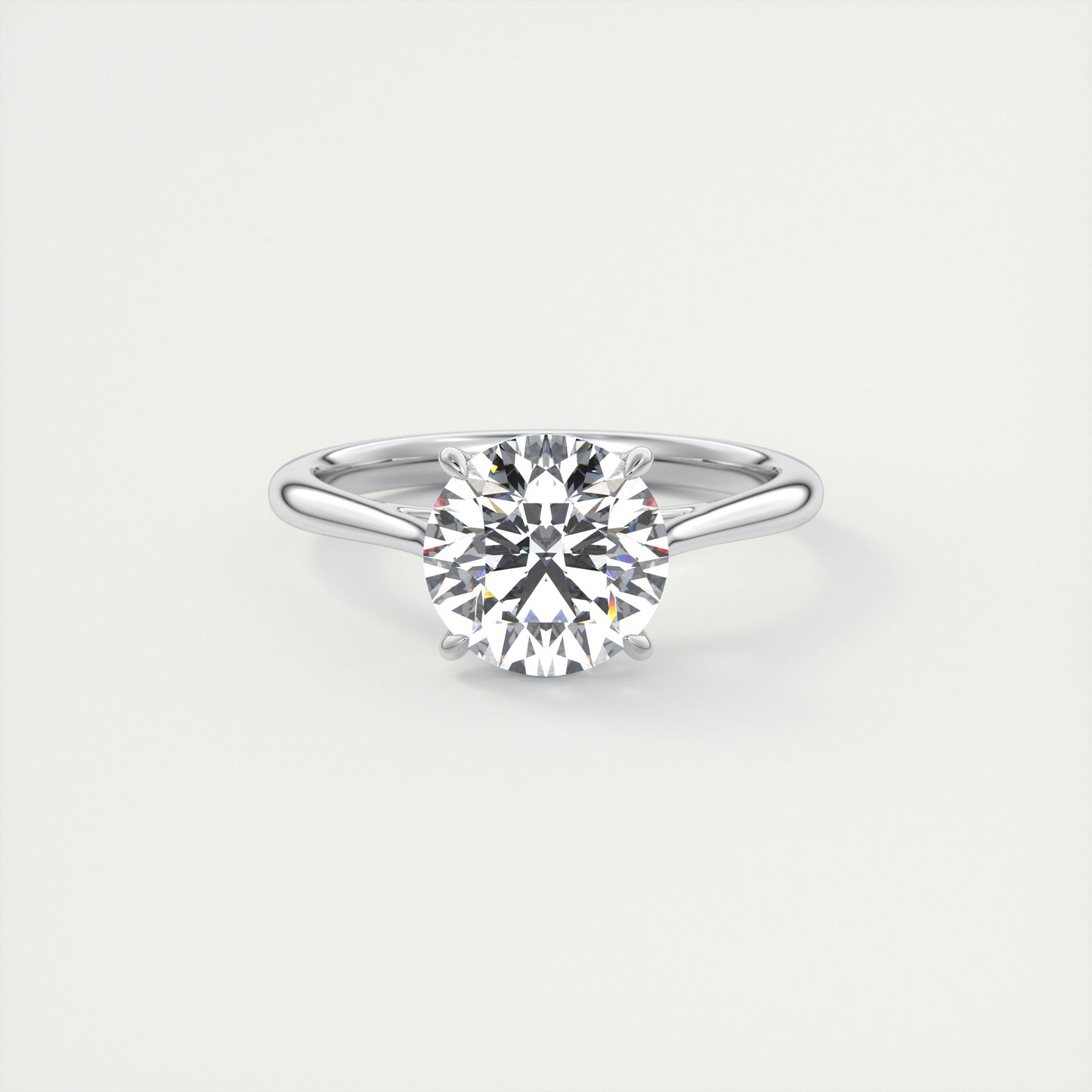 2 CT Round Solitaire CVD F/VS1 Diamond Engagement Ring