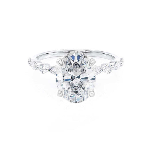 0.90 CT Oval Solitaire CVD G/VVS2 Diamond Engagement Ring