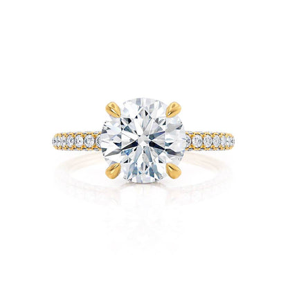 1.50 CT Round Hidden Halo CVD E/VS1 Diamond Engagement Ring