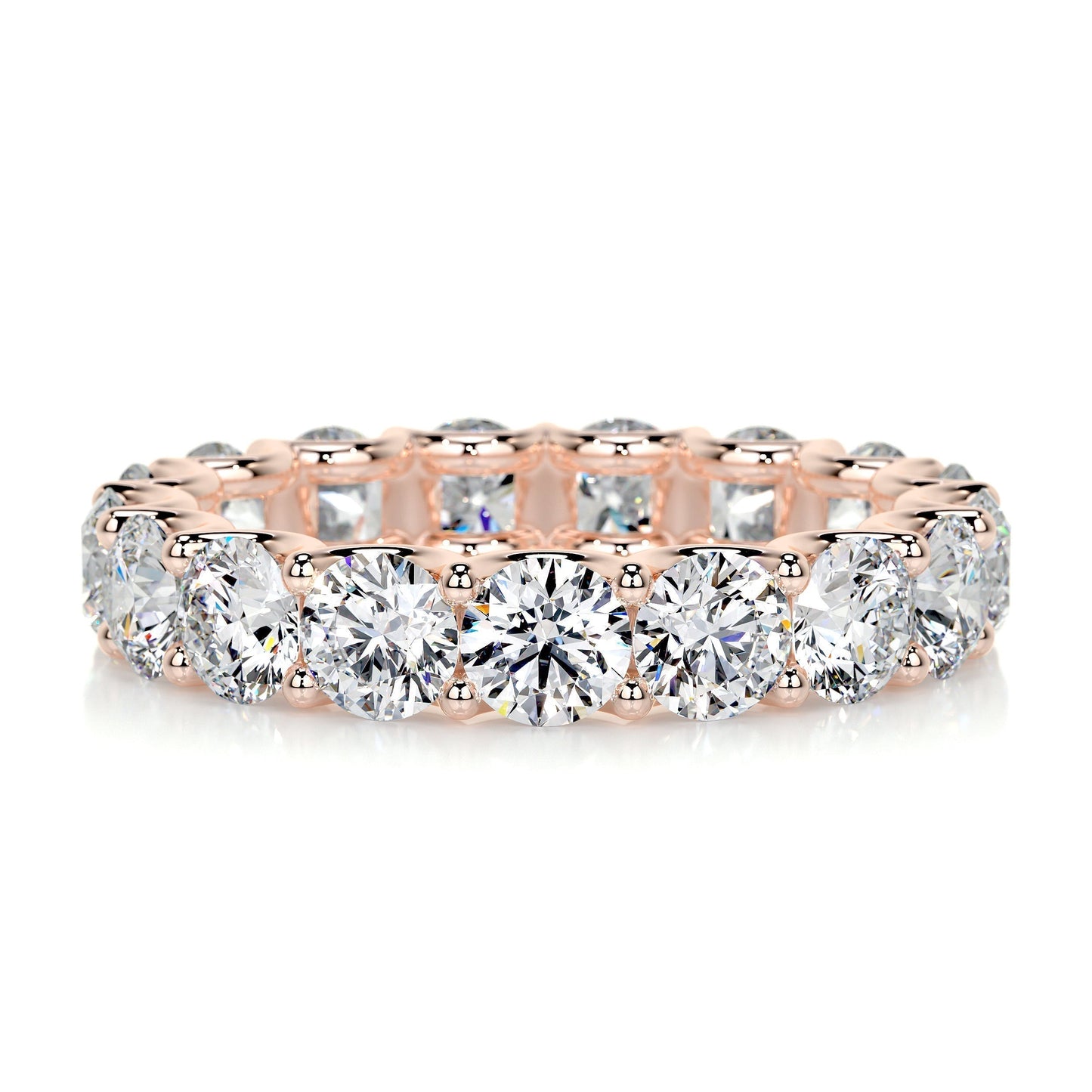 4ct Round EF- VVS Diamond Full Eternity Stackable Wedding Band