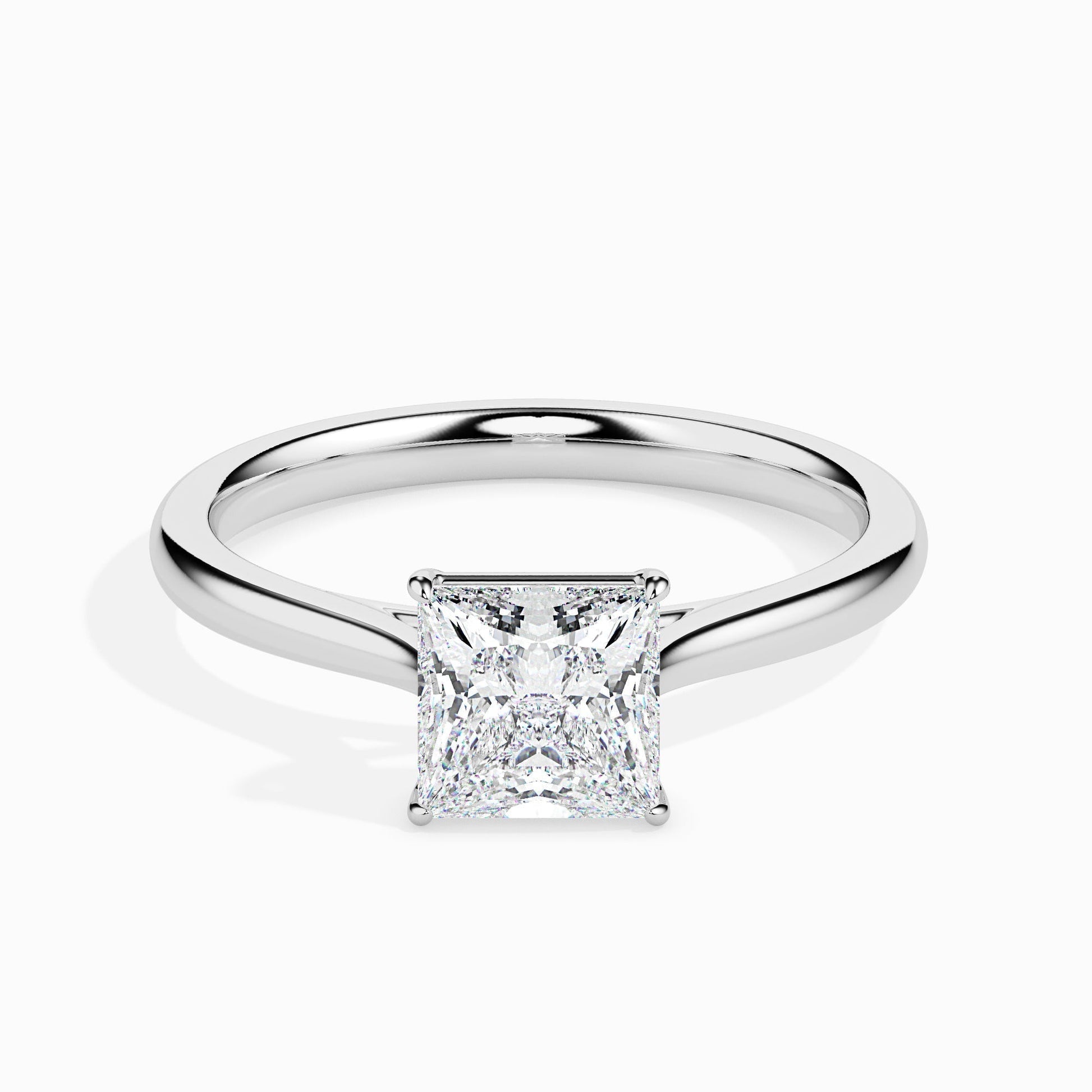 1ct Princess F- VS Diamond Solitaire Engagement Ring