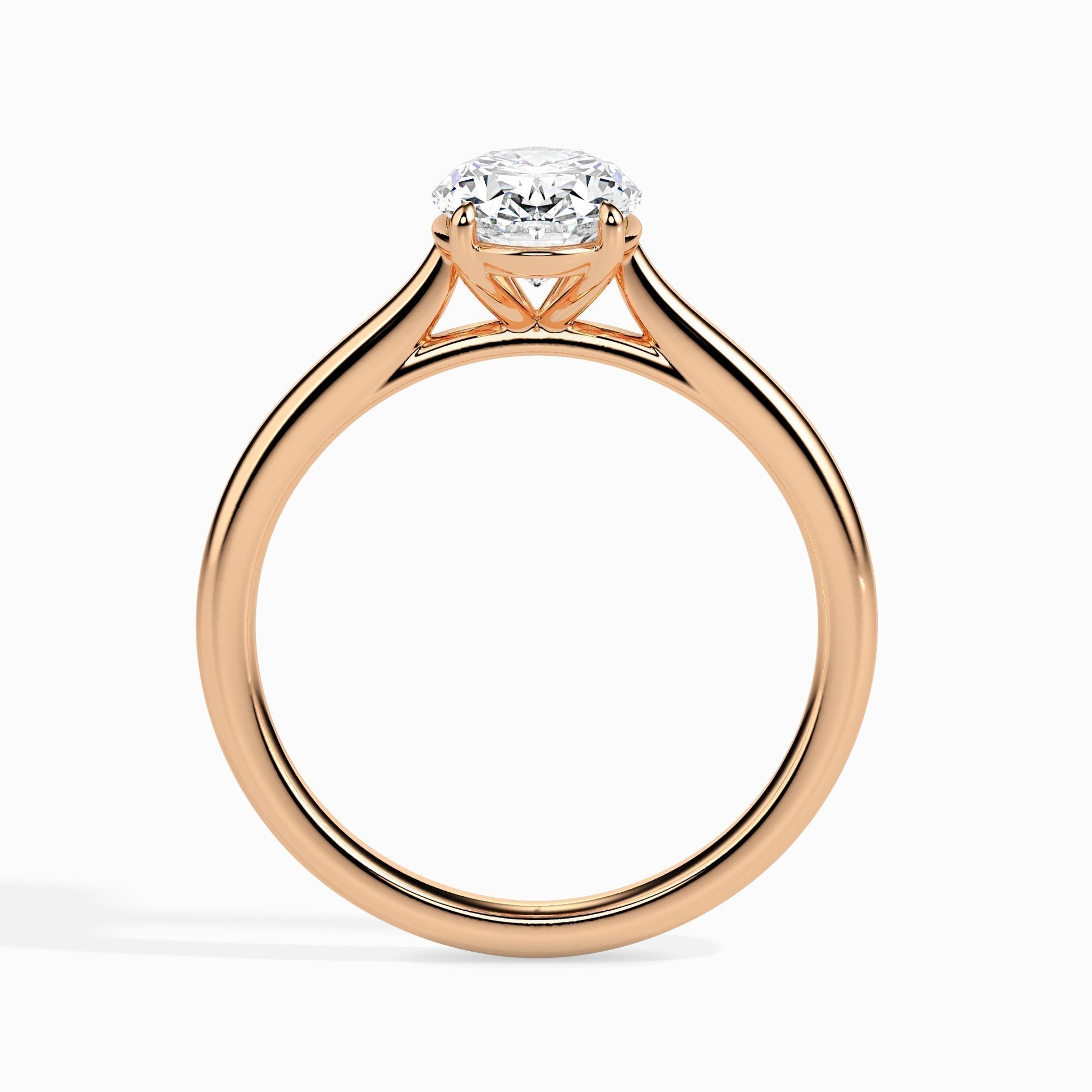 1ct Oval F- VS Diamond Solitaire Engagement Ring