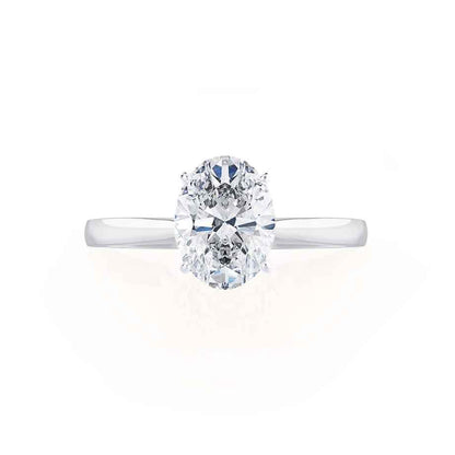 1.50 CT Oval Solitaire CVD G/VS1 Diamond Engagement Ring