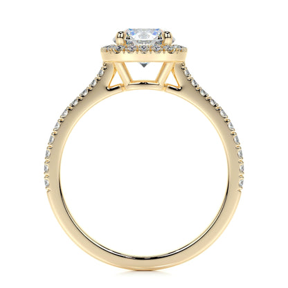 1.0 CT Round Halo CVD E/VS2 Diamond Engagement Ring