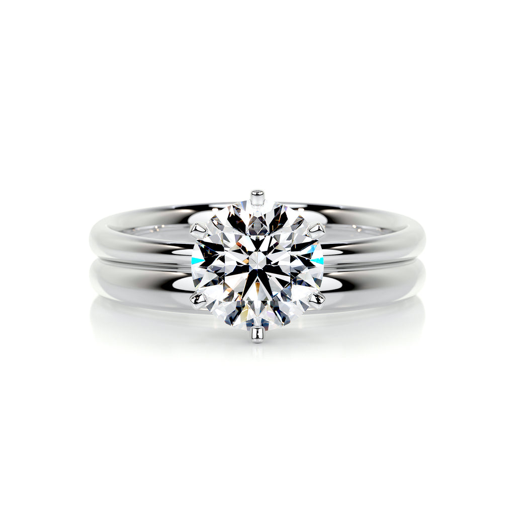 1.50 CT Round Solitaire CVD F/VS Diamond Bridal Ring Set