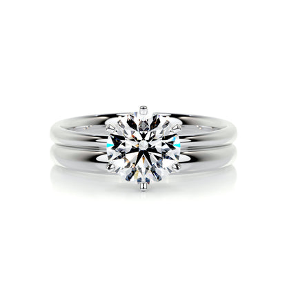 1.50 CT Round Solitaire CVD F/VS Diamond Bridal Ring Set