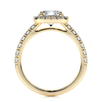 1.50 CT Round Halo CVD D/VS1 Diamond Engagement Ring