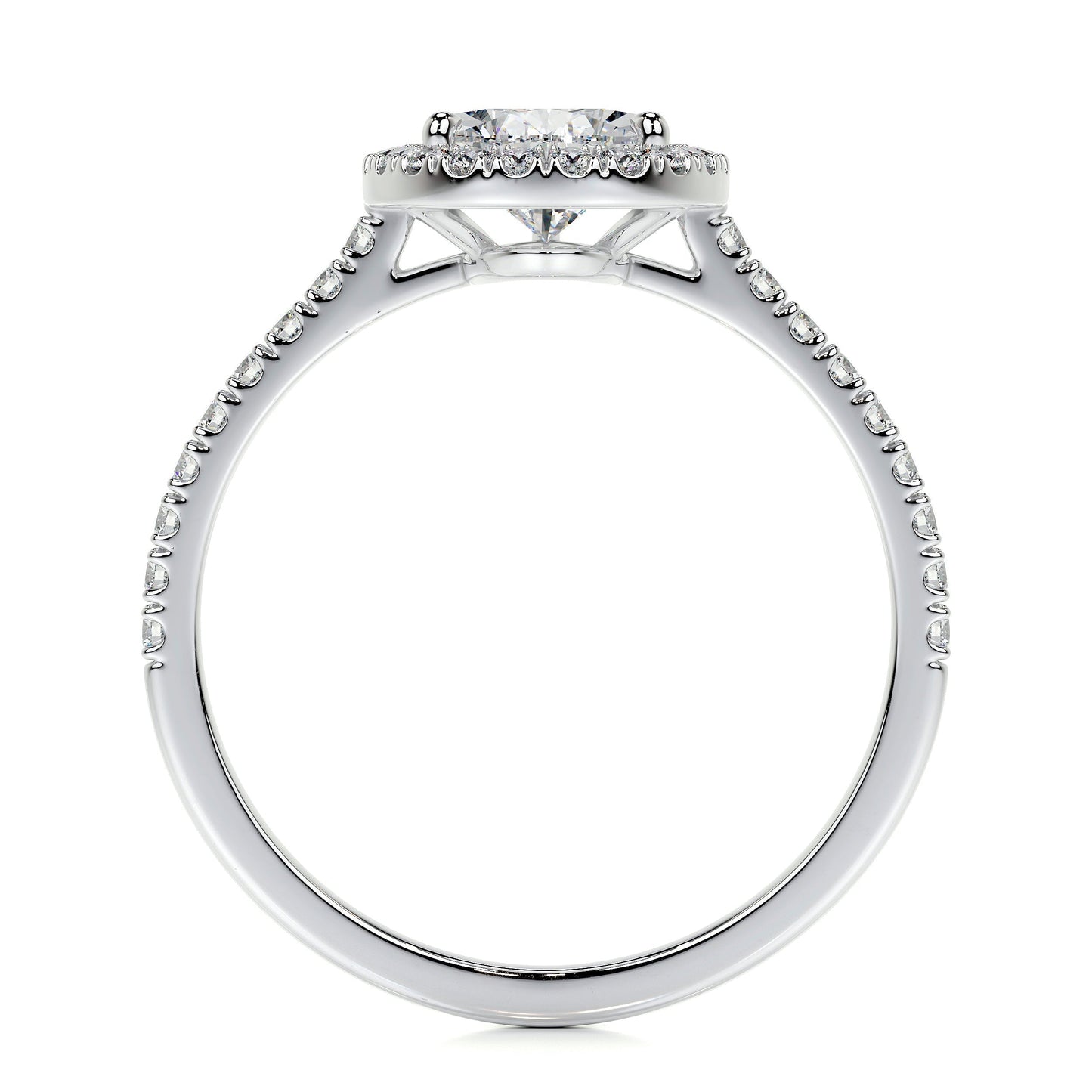 1.50 CT Pear Halo CVD F/VS2 Diamond Engagement Ring