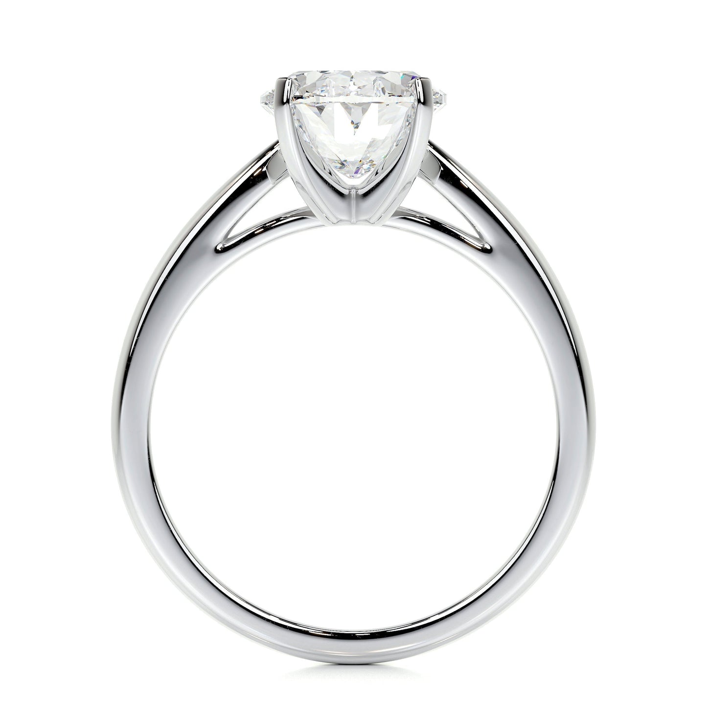 2.0 CT Oval Solitaire CVD G/VS2 Diamond Engagement Ring