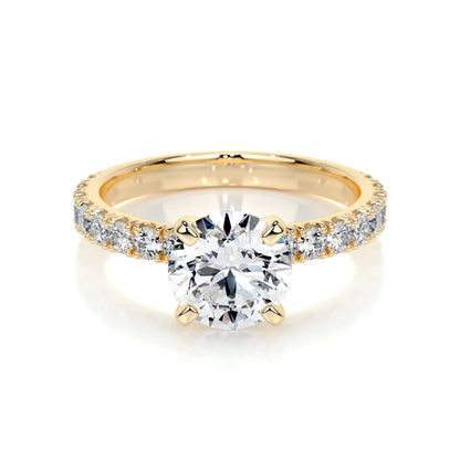 1.50 CT Round Solitaire CVD F/VS1 Diamond Engagement Ring