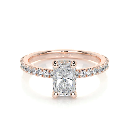 1.05 CT Radiant Hidden Halo CVD E/VS2 Diamond Engagement Ring