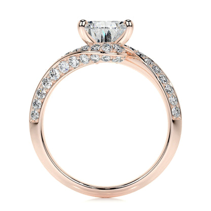 2.0 CT Pear Bypass CVD E/VS2 Diamond Engagement Ring