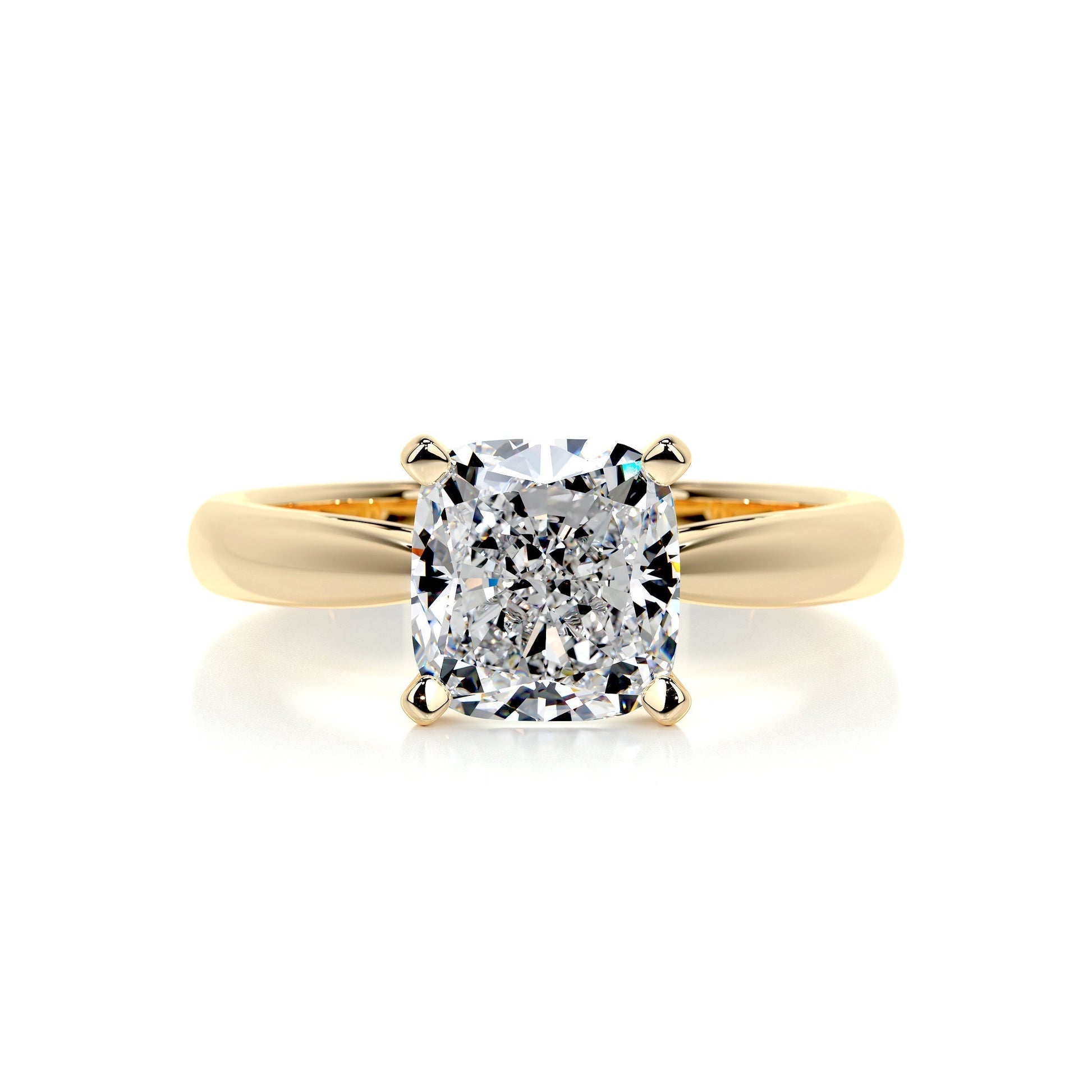 1.5 ct Cushion E- VS2 Diamond Solitaire Moissanite Engagement Ring