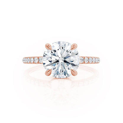 1.20 CT Round Hidden Halo CVD G/VS1 Diamond Engagement Ring