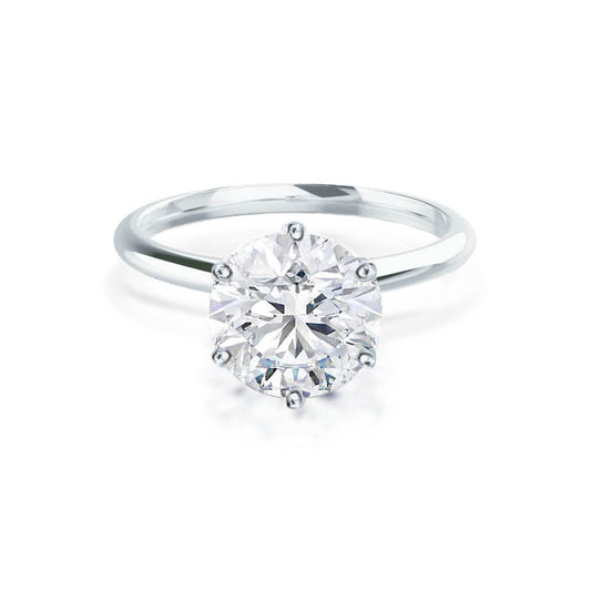 2.50 CT Round Solitaire CVD F/VS1 Diamond Engagement Ring