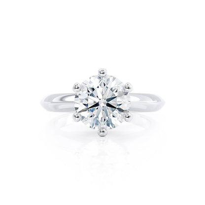 1.0 CT Round Solitaire CVD F/VVS1 Diamond Engagement Ring