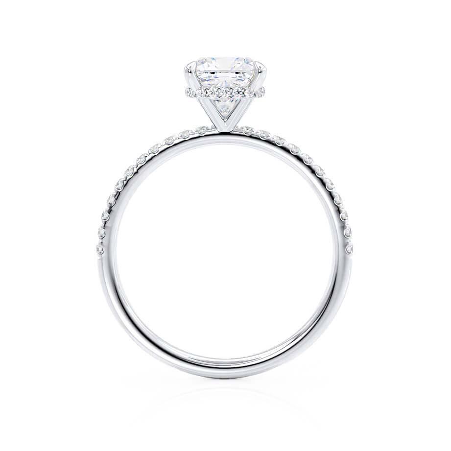 2.50 CT Cushion Hidden Halo CVD F/VVS1 Diamond Engagement Ring