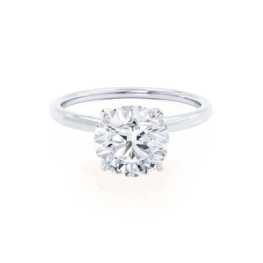 1.20 CT Round Solitaire CVD F/VVS2 Diamond Engagement Ring